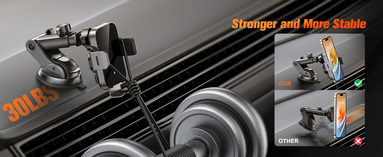 wireless car charger mount