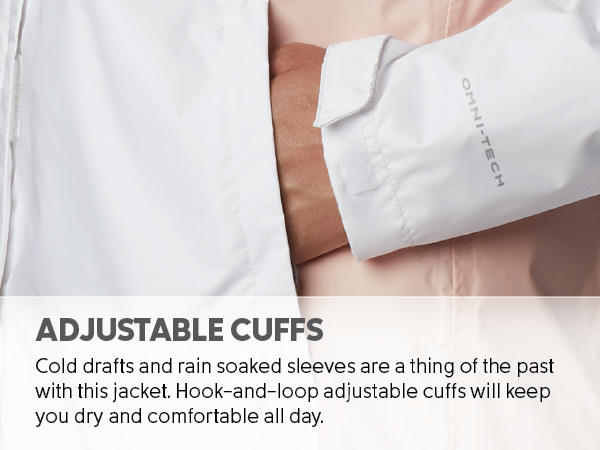 Fall and spring coat with adjustable cuffs