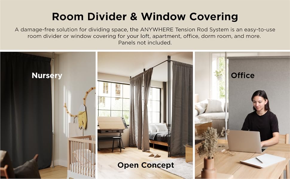 Umbra Anywhere Expandable Curtain Rod and Room Divider