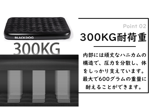 BLACK DOG エアーマットレス ワイドダブル 40cm BLACK DOG エアーマットレス ワイドダブル 40cm 極厚電動エアー