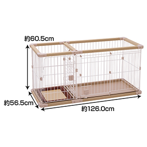 ペティオ (Petio) 犬用 ドッグルームサークルPLus ベージュ ワイド 犬用 トイレのしつけが出来る ドッグルームサークルPlus