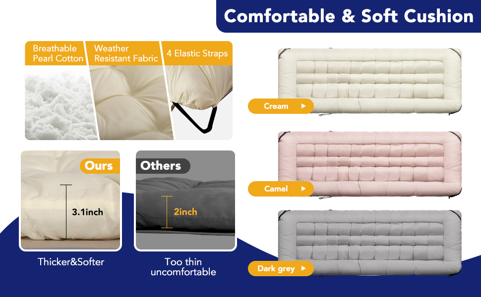 nalone Folding Camping Cots for Adults 900 LBS Heavy Duty