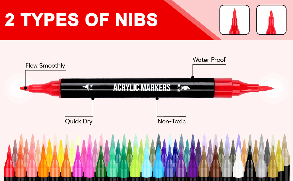120 Colors Acrylic Paint Markers, Dual T... 11 2