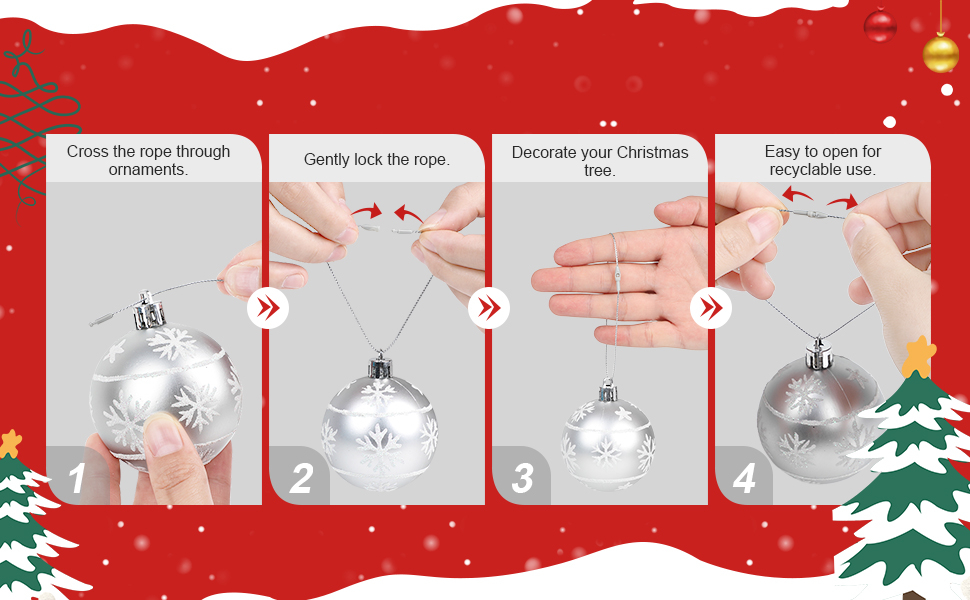 DIYASY 300Pcs Christmas Ornament String Hangers, Silver Ornaments Hooks