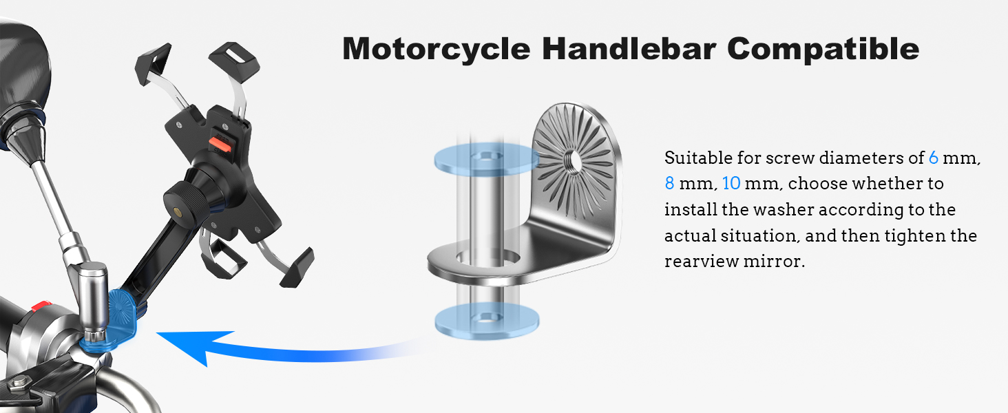 PB04ES Grefay Motorcycle Phone Mount