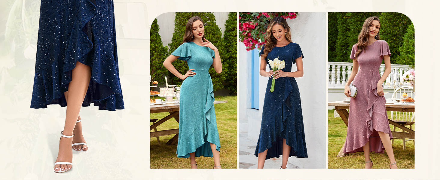 sequin dress formal dress wedding guest dress long cocktail dress