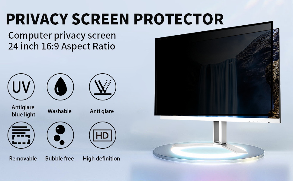 [2 Pack] Computer Privacy Screen 24 Inch for 169