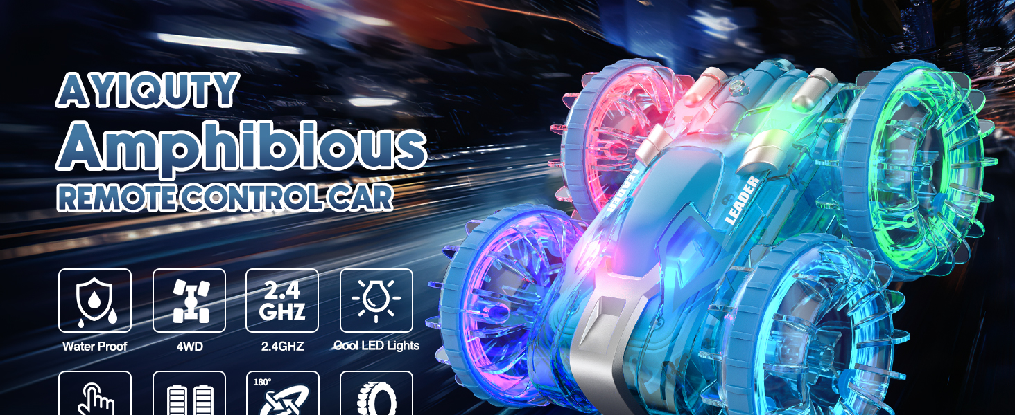 Remote Control Cars, Amphibious Remote Control Car, Waterproof RC Stunt