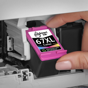 Place cartridge into the corresponding slot and push firmly until it locks in place