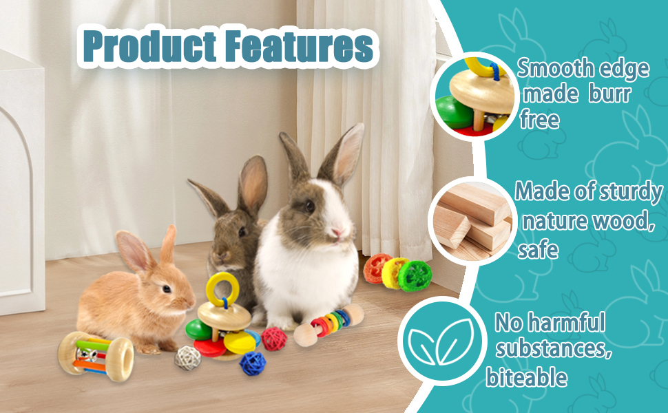 bunny chew toys balls