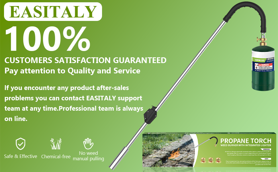 Weed Torch Propane Burner, Flame Thrower for Weeds, 80