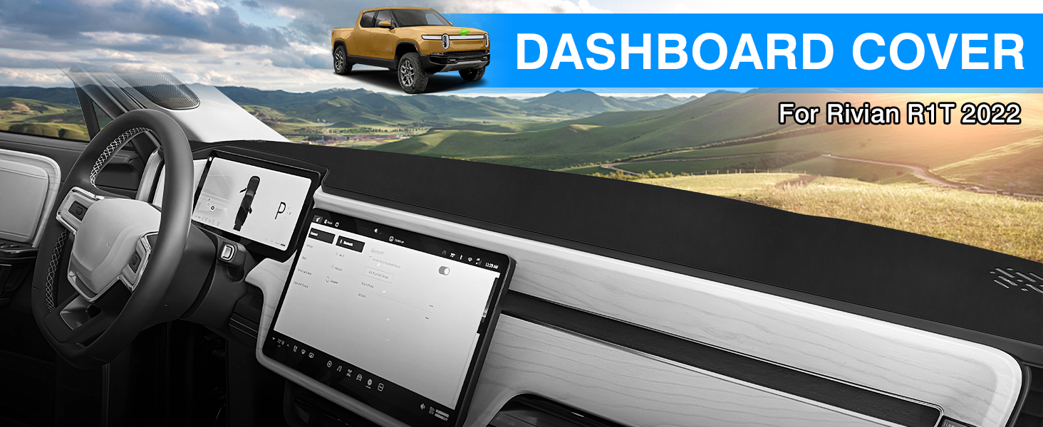 Autorder Dashboard Cover Mat for Rivian R1T 2022 2023 2024