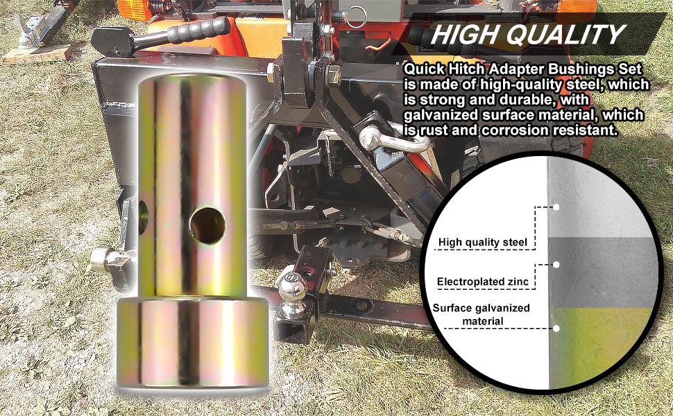 VONLX Quick Hitch Adapter Bushings, 2 Pair of Quick Hitch