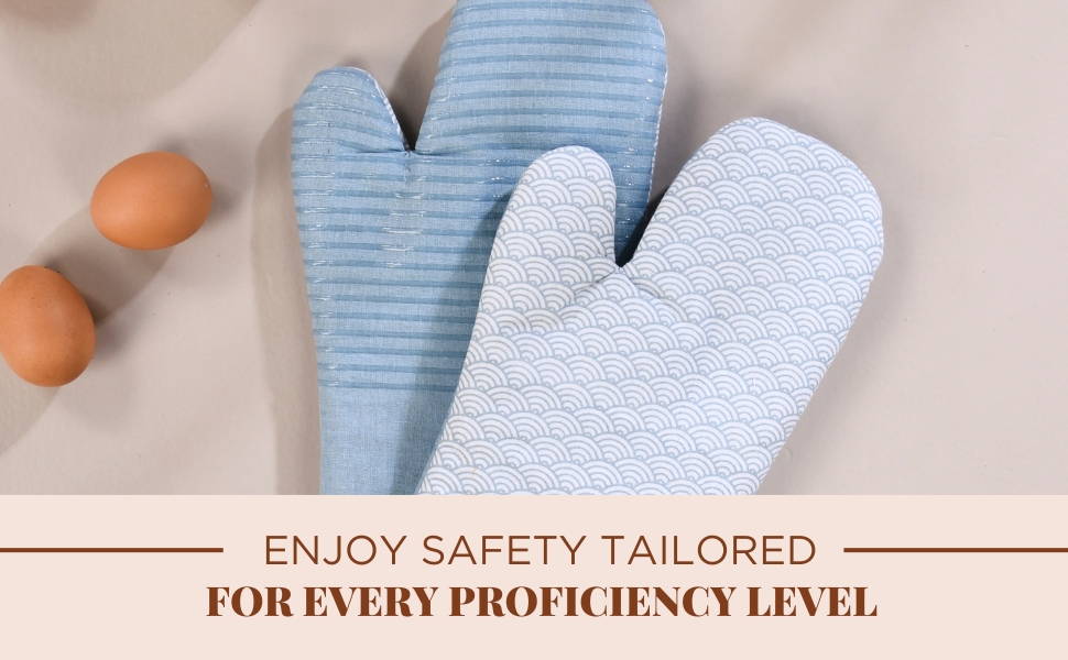 Folkulture Oven Mitts Heat Resistant 12" x 5.5" or Silicone Oven Mitts, Cotton Oven
