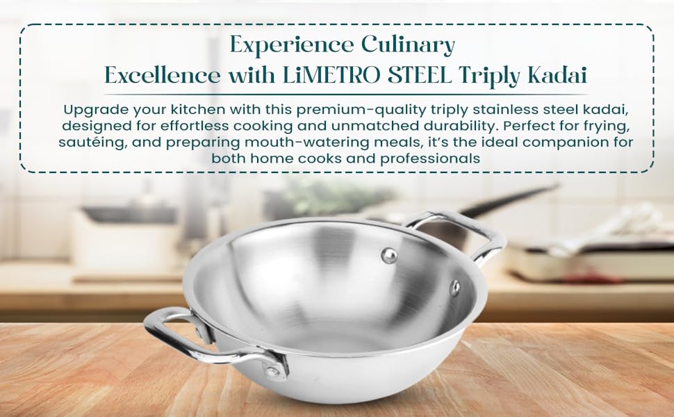 Gas & Induction Base Compitable Kadai Set with lid SPN-REESC