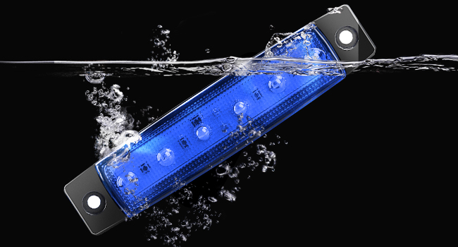 3.8inch 6led blue side front rear marker light indicator lights for truck trailer rv camper