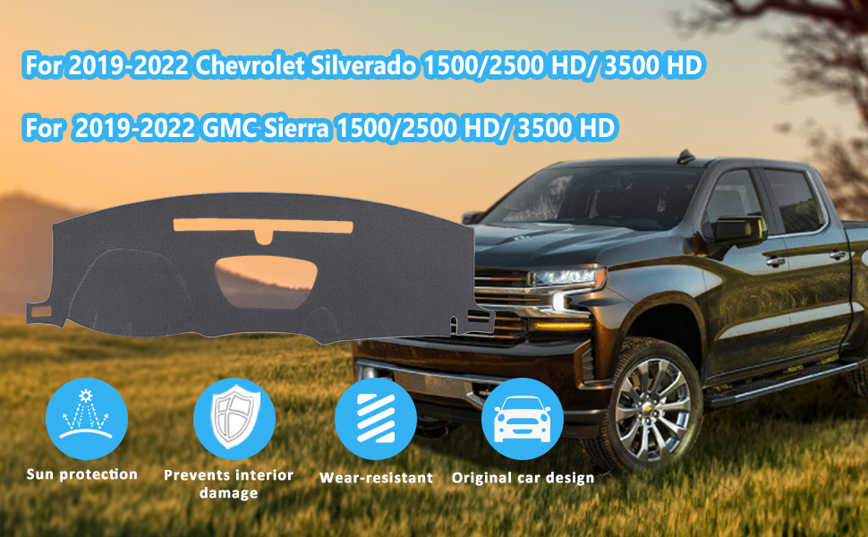 POSAID for Chevy Chevrolet Silverado Dash Cover Dashboard