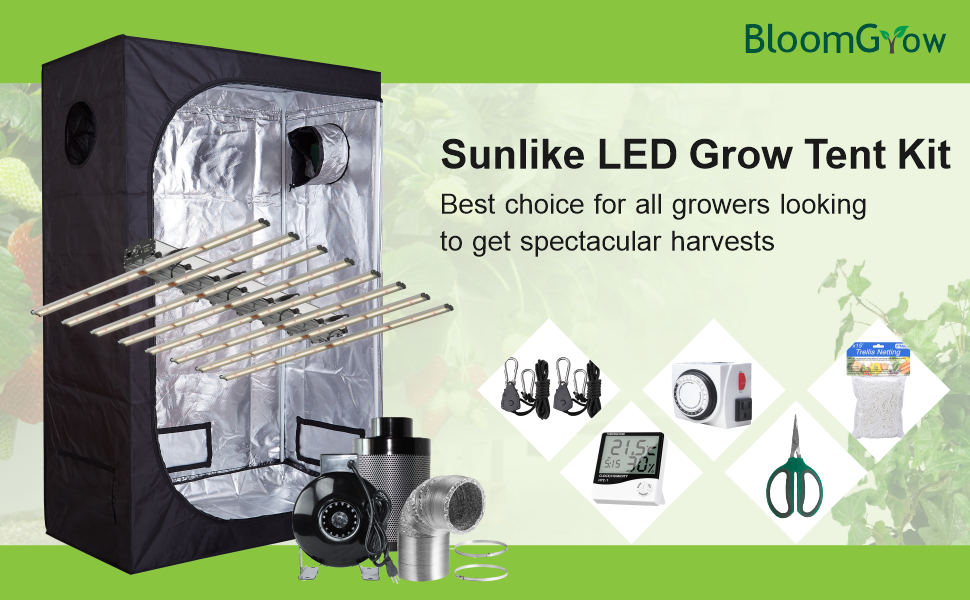 BloomGrow 96"x48"x80" Indoor Plant Grow Tent + 800W New