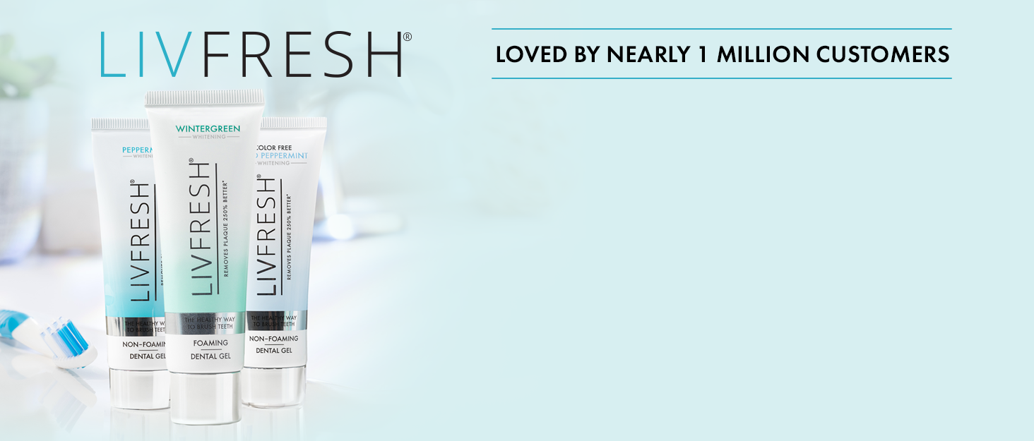 livfresh dental gel toothpaste wintergreen peppermint mild peppermint