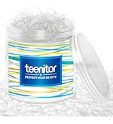 Teenitor Clear Elastic Hair Bands,2000pcs Mini Hair Rubber Bands,Hair Ties, Soft Hair Elastics Ti...