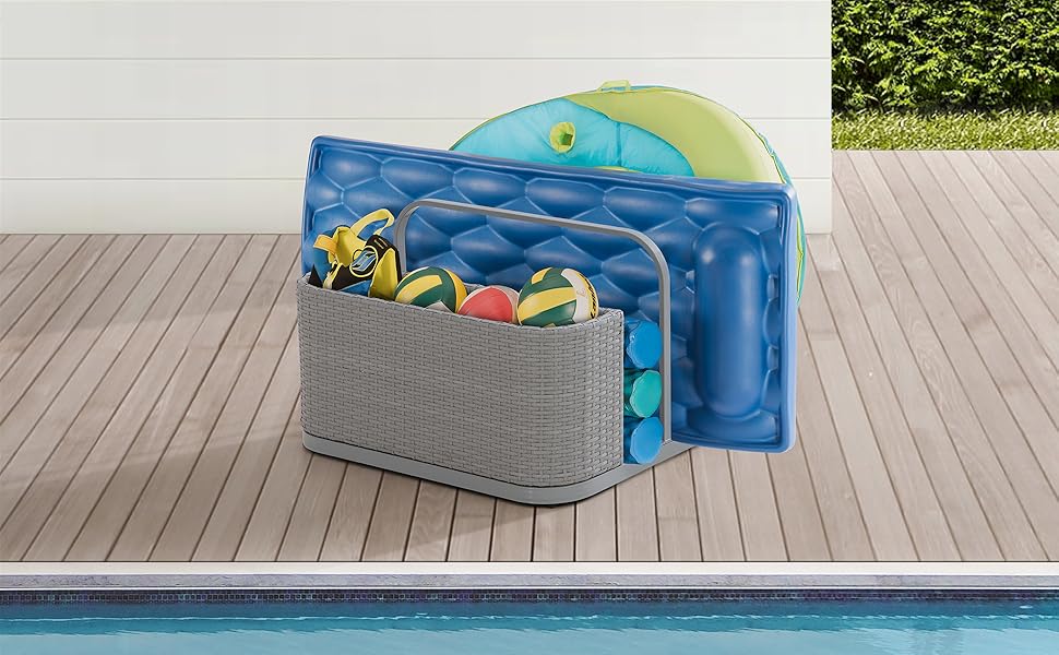Sunjoy Rustproof Aluminum Pool Float Storage Rack, 35Inch