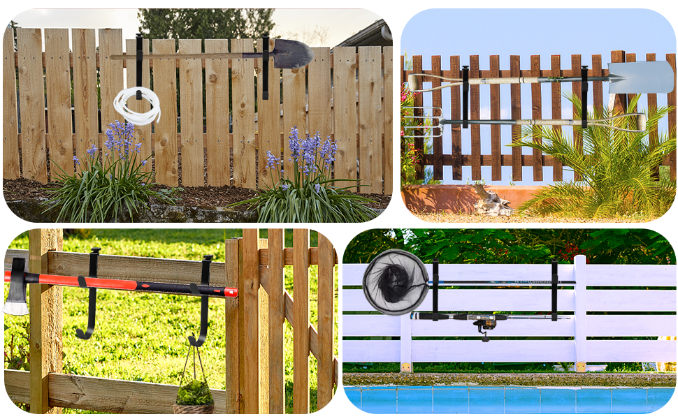 2Pcs Adjustable Pool Pole Hanger, Double Pool Hooks for