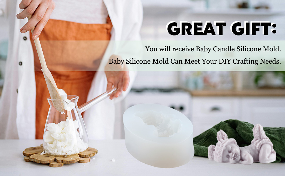 Sleeping Baby Silicone Candle Molds