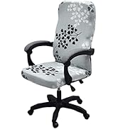 Stretch Office Chair Cover with Zipper Printed Computer Chair Cover for Armrest Chair Universal R...