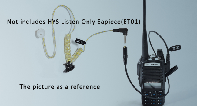 HYS 3.5mm Female Plug to 2Pin K Connector 1.48FT Cable, 3.5mm Female Plug (Single Channel) 