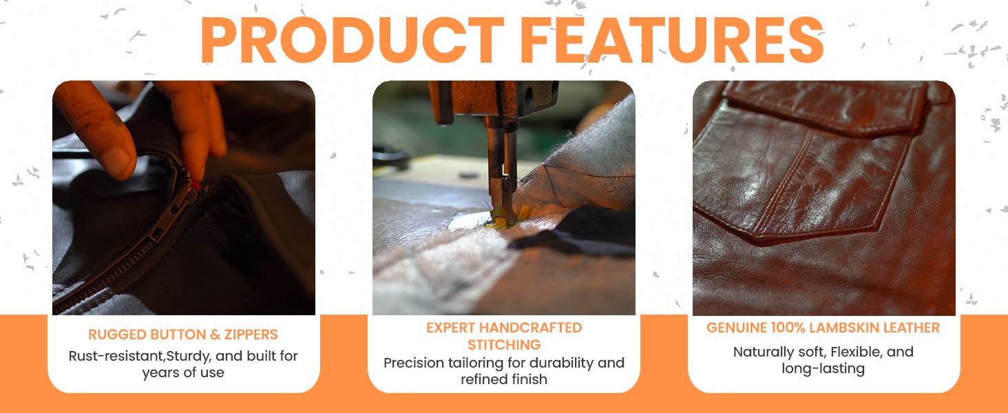 Maavoo lambskin leather jackets