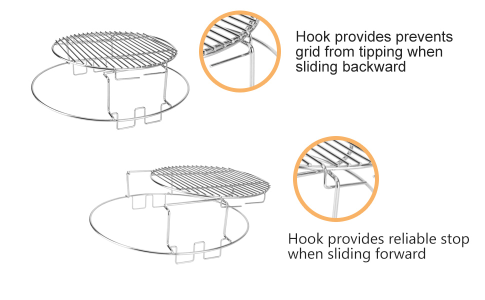 Howaoo Grill Expansion Kit Compatible with Big Green Egg