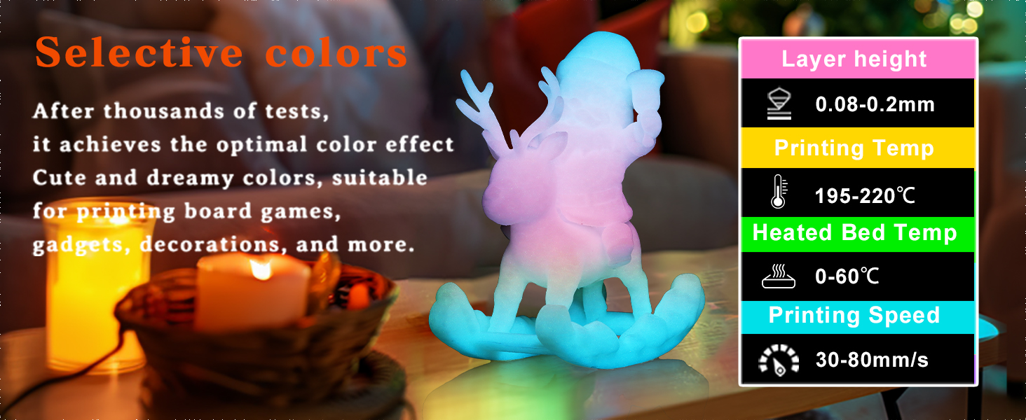 pla filament 1.75mm,glow in the dark filament pla,rainbow pla filament