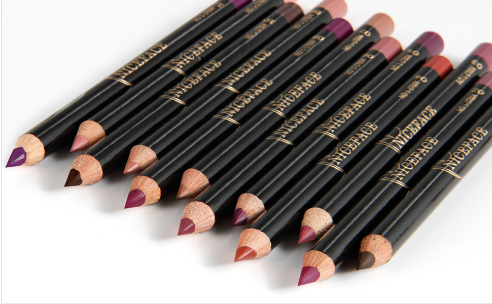 NALACAL Lip Liner Pencil Set, 12 Assorted Lip Liner Colors Matte Lip Liner Set High Pigmented Lip Liner Smooth Lip Liner Pencils Soft Lip Liner Pens Precise Lip Liner Set Long Lasting Lip Liner 6 Lip Liner Pencil