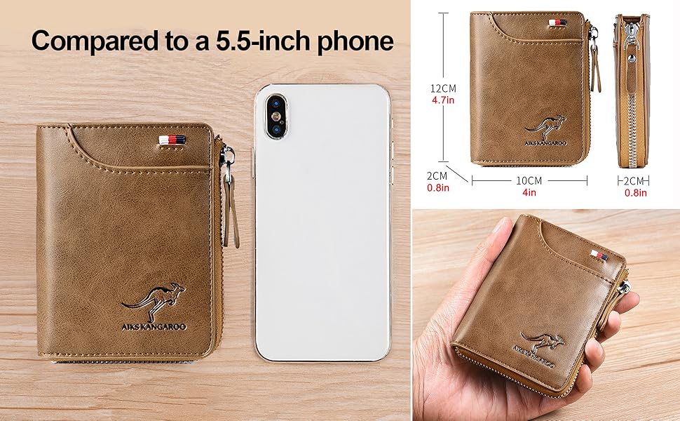 Men Wallet Zipper Purse (RFID PROTECTED) 