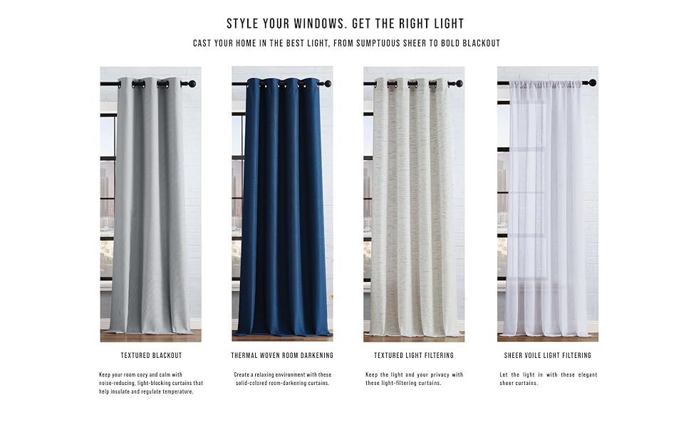 Light Filtering Blackout room Darkening Sheer Voile