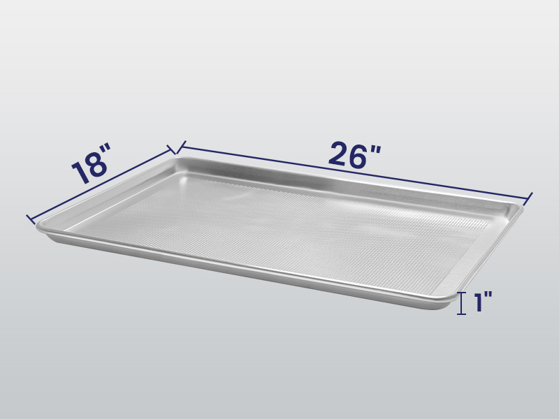 BIEAMA 6 Pack Aluminum Sheet Pan Perforated,Full Size 18" x 26" Commercial Bakery