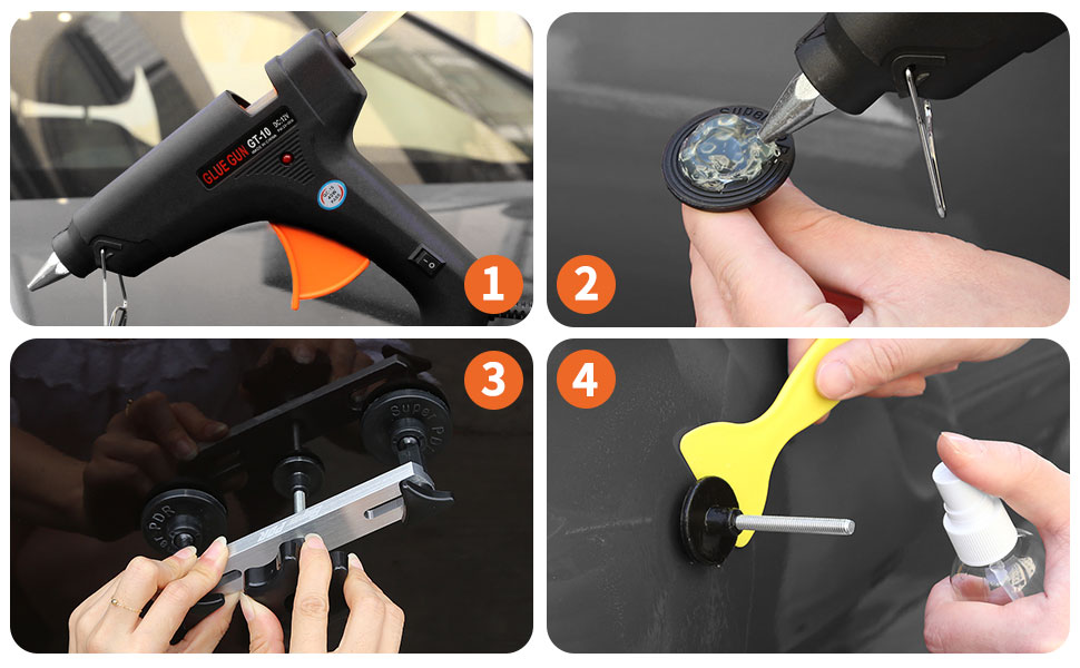 Fly5D Paintless Dent Repair Kit 22PCS Small Dent Puller Tool with