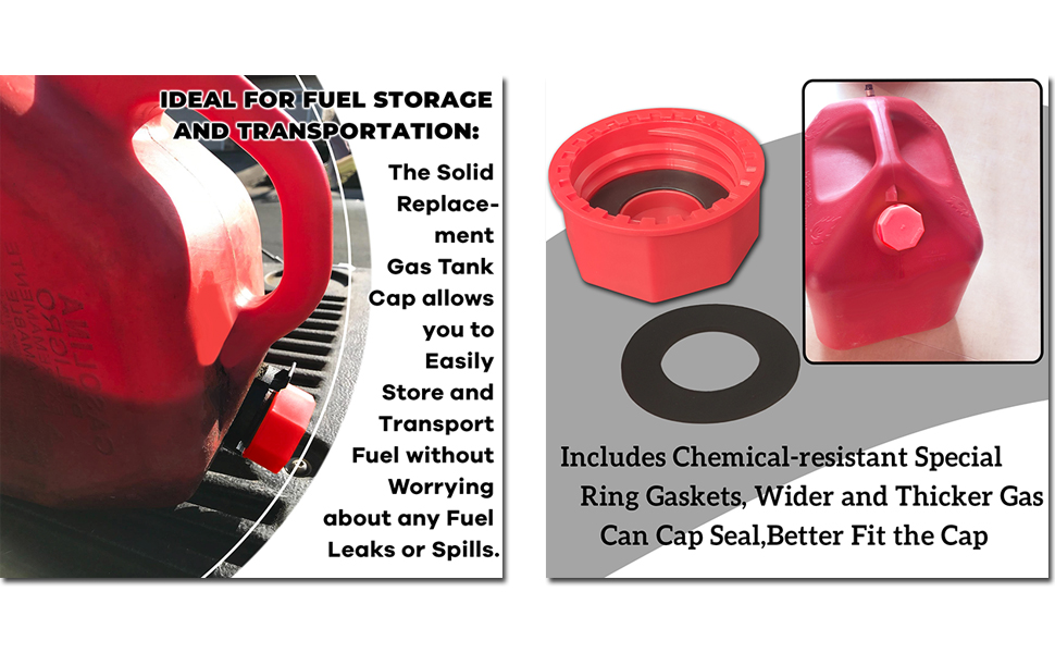Thickened Gas Can Caps (4 Pack) For 5 gallon Replacement