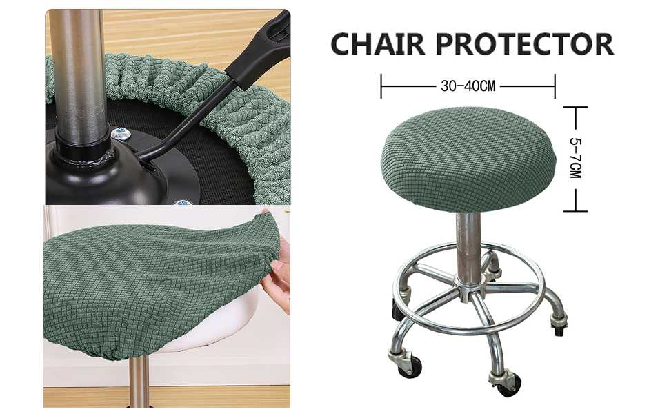 Sewroro Round Bar Stool Covers Elastic Bar Stool Cushion