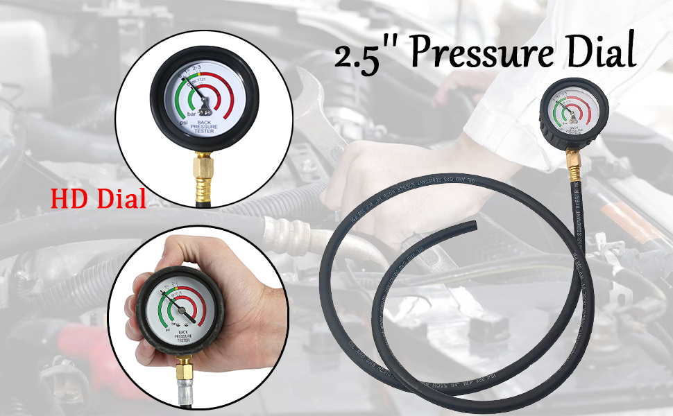 JRangelp Automotive Exhaust Back Pressure Tester Kit Car