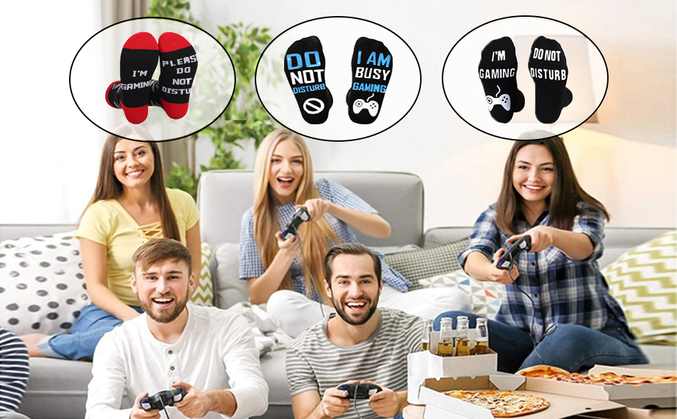 mens stocking stuffers for men kids teen boys tween gifts for gamers funny gamer socks gaming socks