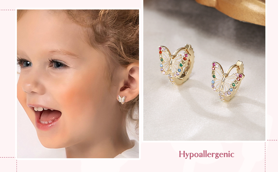 butterfly hoop earrings