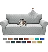 YEMYHOM Couch Cover Latest Jacquard Design High Stretch Sofa Covers for 4 Cushion Couch, Pet Dog ...