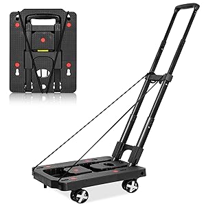 Amazon.co.jp: キャリーカート 軽量 折りたたみ 静音 台車 4輪