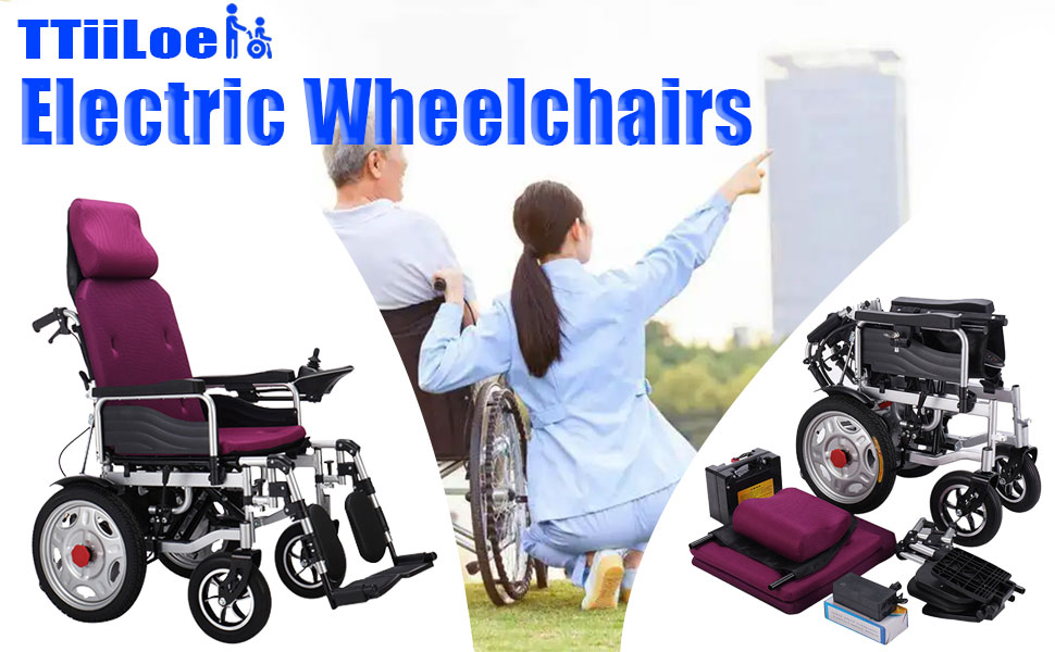 Electric Wheelchair, Foldable Heavy Duty Power Wheelchairs