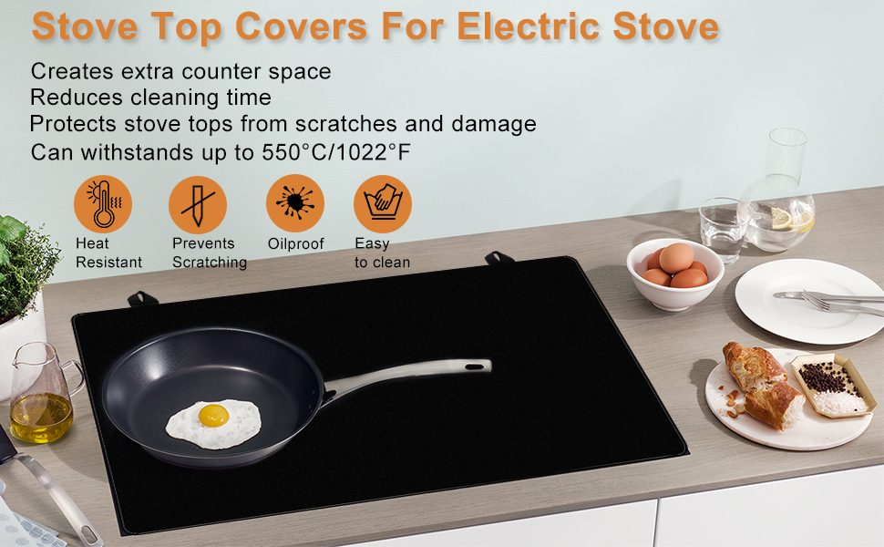 Stove Top Covers for Electric Stove 2PCS Heat Resistant