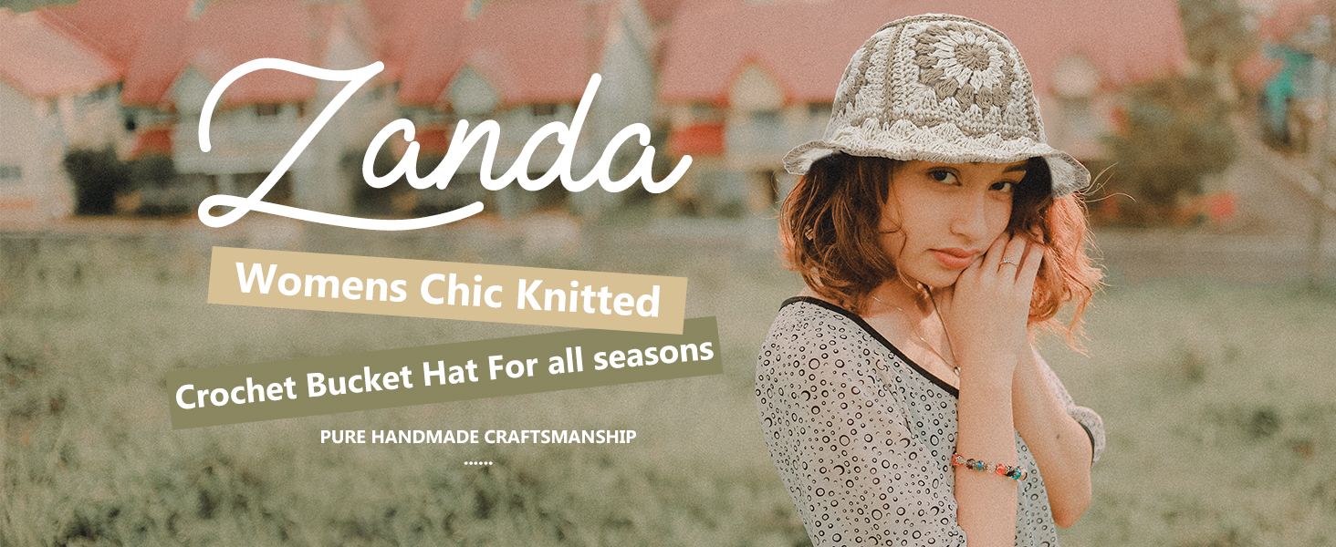 crochet bucket hat knit bucket hat for women