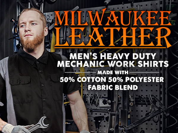 Amazon.com: Milwaukee Leather Men's Button Up Heavy Duty