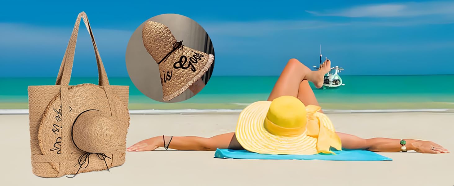 straw beach bag 