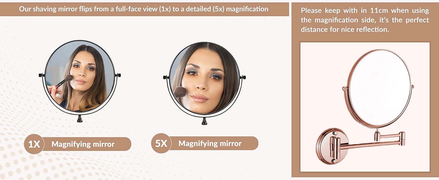 shaving mirror for bathroom 